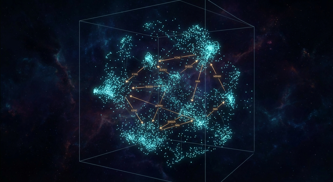 Word embedding space visualisation