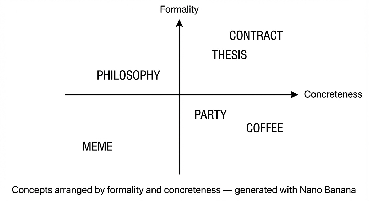 Formality and concreteness axes