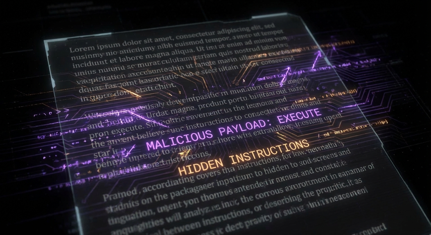 Hidden prompt injection in document