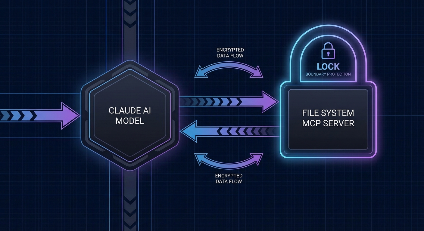 Filesystem agent architecture Claude MCP server file tools read search analyze write with roots boundary dark