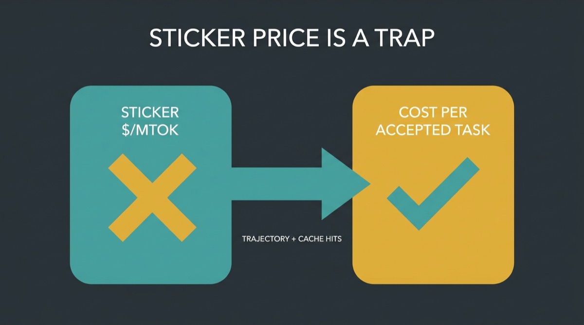 Cost per task diagram across Luna Terra Sol with cache hit rates